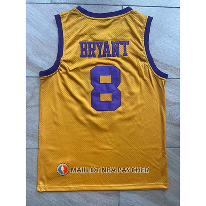 Maillot Los Angeles Lakers Kobe Bryant NO 8 Mitchell & Ness 1957 Jaune